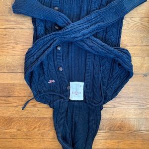 Hollister Button Front Cable Knit Sweater